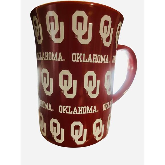 Oklahoma Sooners 15 oz Ceramic Mug Red Alternating Team Logo - Picture 1 of 7